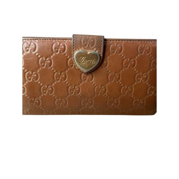 921..Gucci Guccissima Lovely Heart Long Wallet - Picture 5 of 7